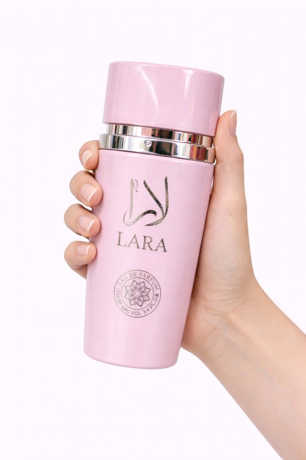 lara bottle Lara eau de parfum bottle in hand