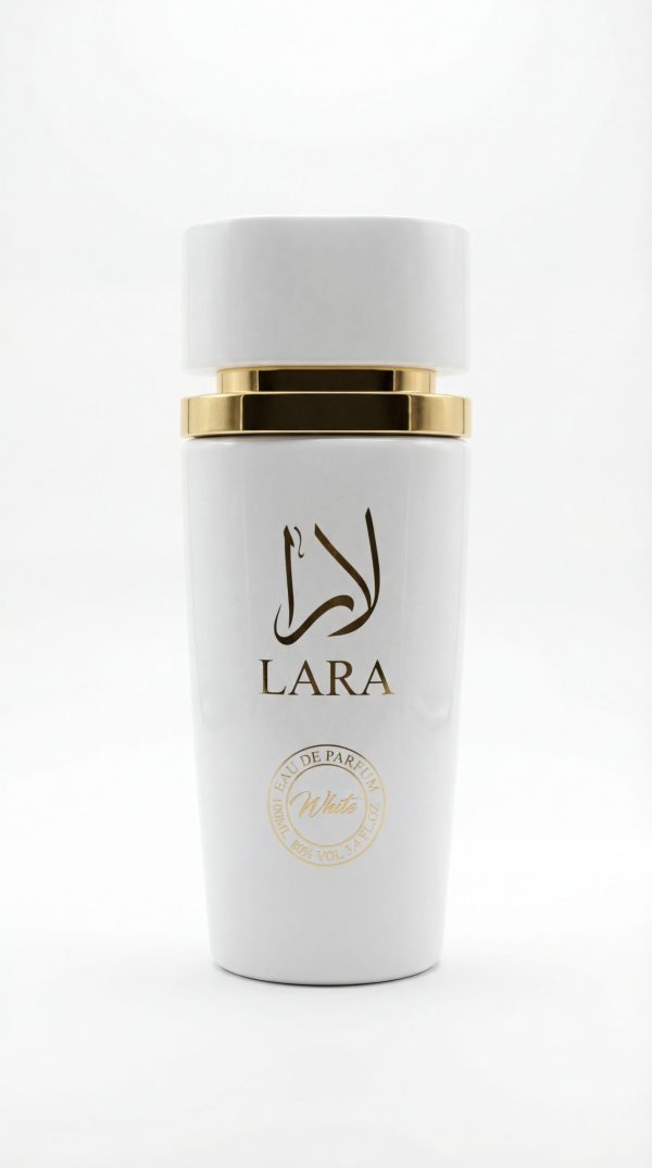 Lara White eau de parfum bottle front