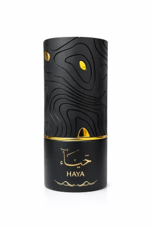 Haya eau de parfum 100 ml – унисекс ориенталски парфюм с черна бутилка и златни детайли в елегантен дизайн