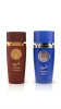Aswad Bourbon & Aqua – официално изображение Aswad Bourbon и Aswad Aqua eau de parfum комплект от два мъжки парфюма кафява и синя бутилка на бял фон