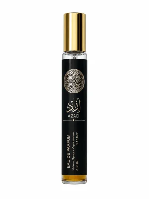 Azad Eau de Parfum 35 ml върху бял фон с елегантен черен флакон и златиста капачка.