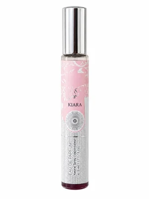 Kiara Pink EDP 35 ml Kiara Pink Eau de Parfum 35 ml върху бял фон с нежнорозов дизайн и сребриста капачка.