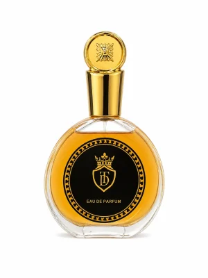 Tom Darim Gold EDP 100 ml Tom Darim Gold Eau de Parfum 100 ml върху бял фон с прозрачен кръгъл флакон, златиста капачка и черен етикет