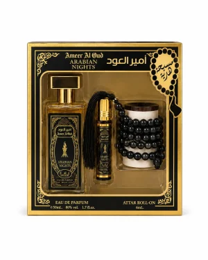 Ameer Al Oud Arabian Nights Eau de Parfum Set – Manasik 3 части 50+6 ml – флакон в луксозна сцена