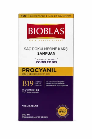 Bioblas Procyanil шампоан против косопад за мазна коса 360 ml Bioblas Procyanil шампоан против косопад за мазна коса 360 ml
