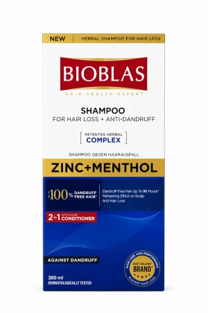 Bioblas Zinc + Menthol шампоан против косопад и пърхот 360 ml Bioblas Zinc + Menthol шампоан против косопад и пърхот 360 ml