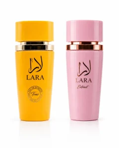 Lara Tous + Lara Extrait Eau de Parfum 2 x 100 ml на бял фон