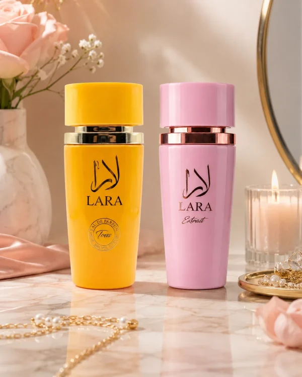Lara Tous + Extrait Lifestyle Lara Tous + Lara Extrait Eau de Parfum 2 x 100 ml в луксозна lifestyle сцена