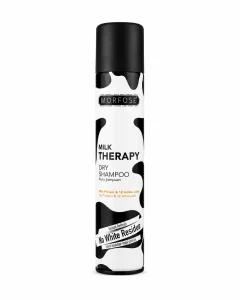Morfose Milk Therapy сух шампоан с млечен протеин и 12 аминокиселини на бял фон