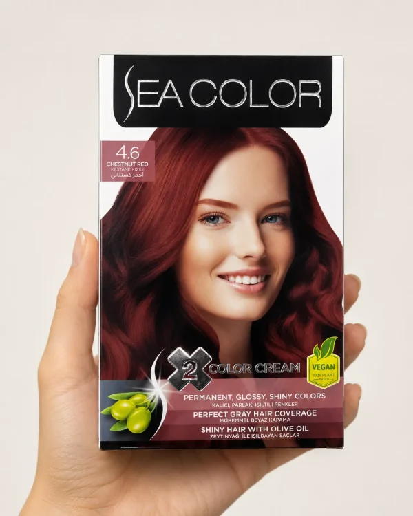 Sea Color 4.6 Chestnut Red боя за коса в ръка Sea Color 4.6 Chestnut Red боя за коса 185 ml в ръка