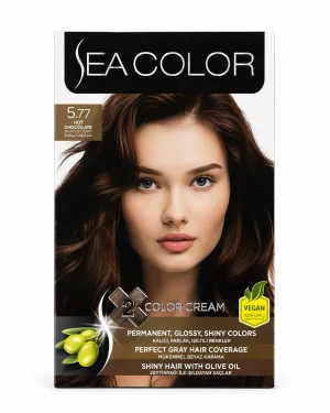 Sea Color 5.77 Hot Chocolate боя за коса 2 x 50 ml Sea Color 5.77 Hot Chocolate боя за коса 2 x 50 ml на чист бял фон