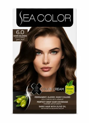 Sea Color 6.0 Dark Blonde боя за коса 2 x 50 ml Sea Color 6.0 Dark Blonde боя за коса 2 x 50 ml на чист бял фон