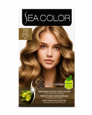 Sea Color 7.0 Blonde боя за коса 2 x 50 ml Sea Color 7.0 Blonde боя за коса 2 x 50 ml на чист бял фон