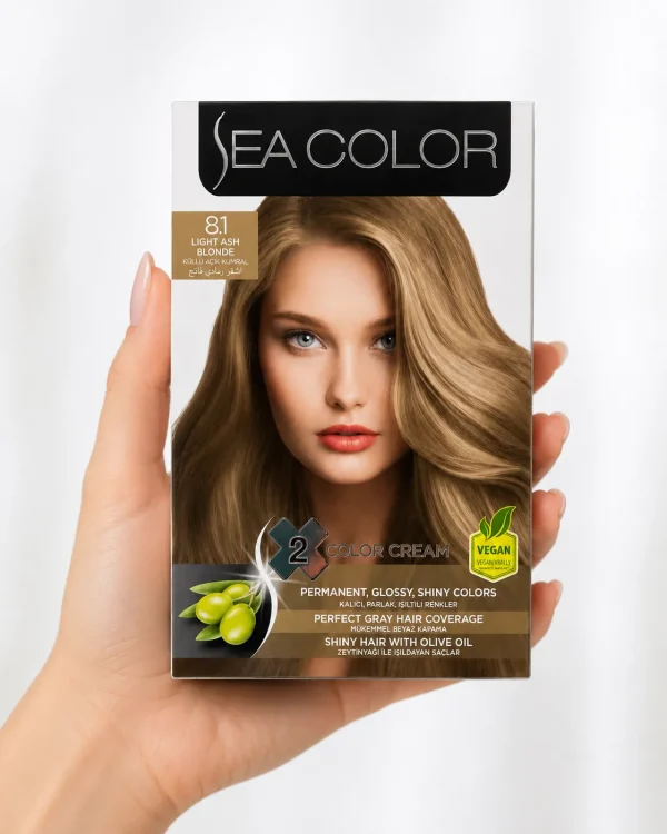 Sea Color 8.1 Light Ash Blonde боя за коса 185 ml в ръка