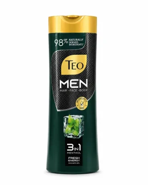 Teo Men 3 в 1 Menthol Fresh Energy шампоан и душ гел 350 ml Teo Men 3 в 1 Menthol Fresh Energy шампоан и душ гел 350 ml