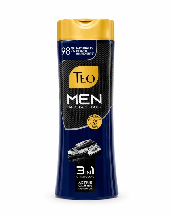 Teo Men 3in1 Charcoal шампоан за коса, лице и тяло 350 ml Teo Men 3in1 Charcoal шампоан за коса, лице и тяло 350 ml