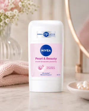 NIVEA Pearl & Beauty Део Стик NIVEA Pearl & Beauty део стик на тоалетна масичка с цветя