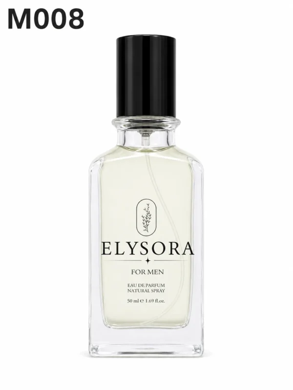 ELYSORA M008 – Eau de Parfum 50 ml на бял фон ELYSORA M008 Eau de Parfum 50 ml на бял фон