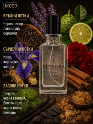 ELYSORA M009 – мъжки парфюм 50 ml с ароматни нотки ELYSORA M009 мъжки парфюм 50 ml с ароматни нотки