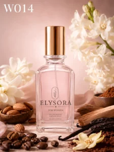 ELYSORA W14 турски дамски парфюм 50 ml – ароматни нотки: Бадем, Кафе, Бергамот, Лимон, Туберoза, Жасмин самбак