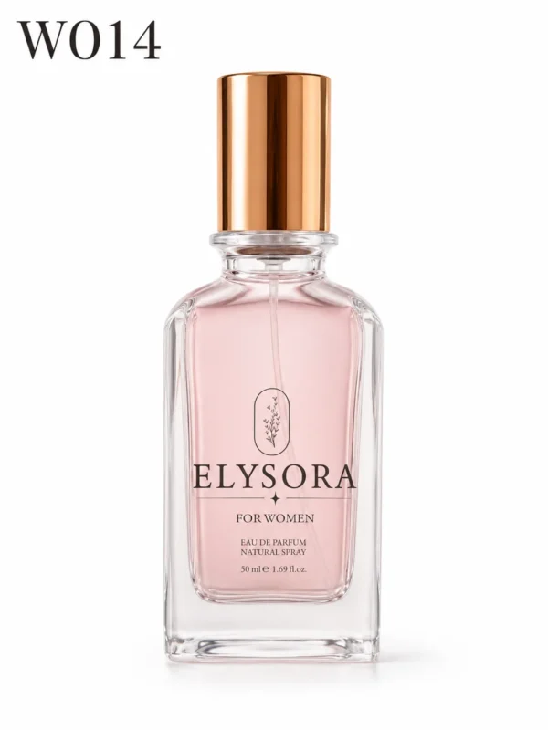 ELYSORA W14 турски дамски Eau de Parfum 50 ml на бял фон