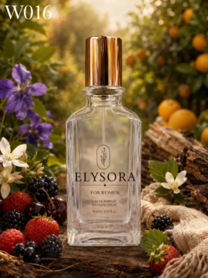 ELYSORA W16 – Турски дамски парфюм 50 ml – флакон в луксозна сцена