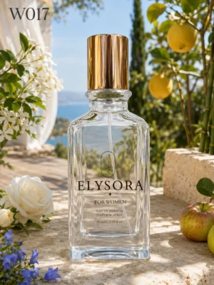 ELYSORA W17 – Турски дамски парфюм 50 ml – флакон в луксозна сцена