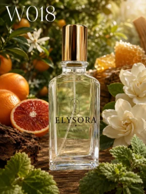 ELYSORA W18 – Турски дамски парфюм 50 ml – флакон в луксозна сцена