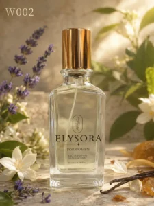 ELYSORA W2 турски дамски парфюм 50 ml – ароматни нотки: Мандарина, Касис, Лавандула, Лавандула, Портокалов цвят, Жасмин