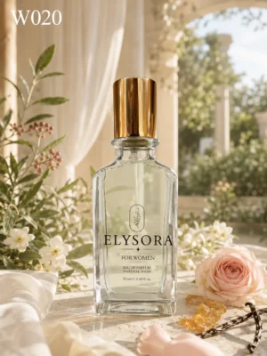 ELYSORA W20 – Турски дамски парфюм 50 ml – флакон в луксозна сцена