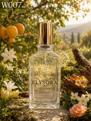 ELYSORA W7 турски дамски парфюм 50 ml – ароматни нотки: Мирабел (слива), Фрезия, Дъбов мъх, Амброксан, Мускус