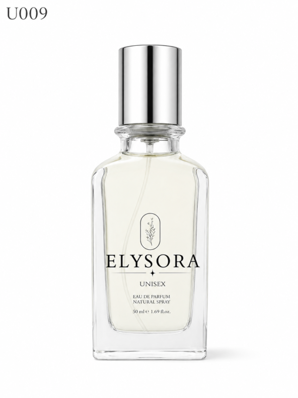 ELYSORA U009 – Турски унисекс парфюм 50 ml – lifestyle сцена с парфюма ELYSORA U009 – Турски унисекс парфюм 50 ml – lifestyle сцена с парфюма
