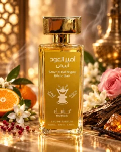 Ameer Al Oud Original White Oud Eau de Parfum – Manasik 100 ml – флакон в луксозна сцена