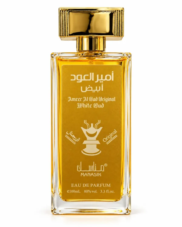 Ameer Al Oud Original White Oud Eau de Parfum – Manasik 100 ml – изображение на бял фон