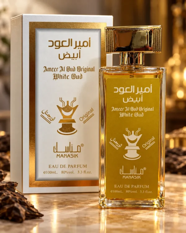 Ameer Al Oud Original White Oud Eau de Parfum – Manasik 100 ml – флакон в премиум сцена