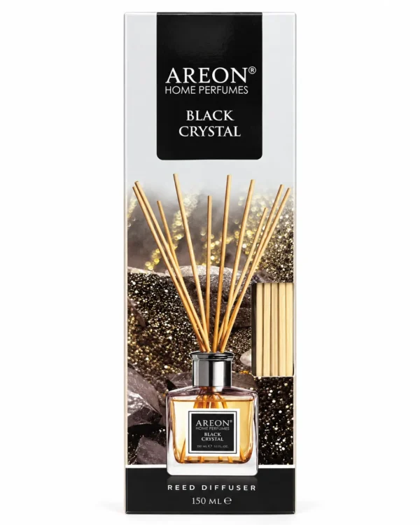 AREON Home Perfumes Black Crystal ароматен дифузер 150 ml – флакон в луксозна сцена AREON Home Perfumes Black Crystal ароматен дифузер 150 ml – флакон в луксозна сцена