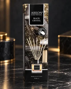 AREON Home Perfumes Black Crystal ароматен дифузер 50 ml – флакон в луксозна сцена