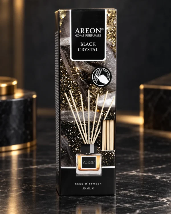 AREON Home Perfumes Black Crystal ароматен дифузер 50 ml – флакон в луксозна сцена