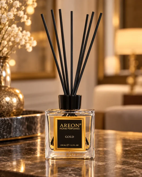 AREON Home Perfumes Gold ароматен дифузер 150 ml – lifestyle сцена с парфюма