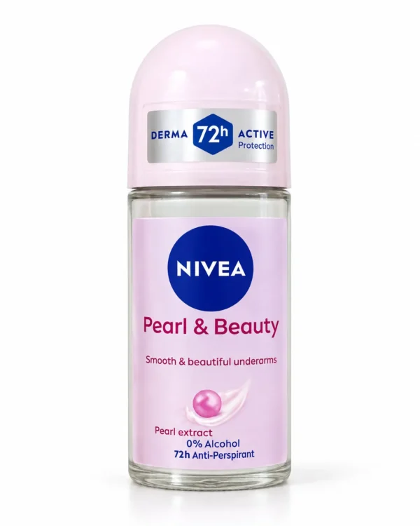 NIVEA Pearl & Beauty рол-он антиперспирант 50 ml – изображение на бял фон NIVEA Pearl & Beauty рол-он антиперспирант 50 ml – изображение на бял фон