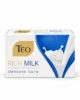 TEO Rich Milk Delicate Care твърд сапун 90 g – изображение на бял фон TEO Rich Milk Delicate Care твърд сапун 90 g – изображение на бял фон