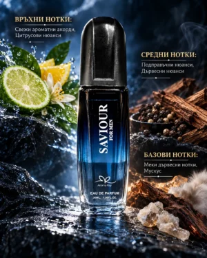 Saviour Eau de Parfum – Aroma Ray 30 ml – флакон в луксозна сцена Saviour Eau de Parfum – Aroma Ray 30 ml – флакон в луксозна сцена
