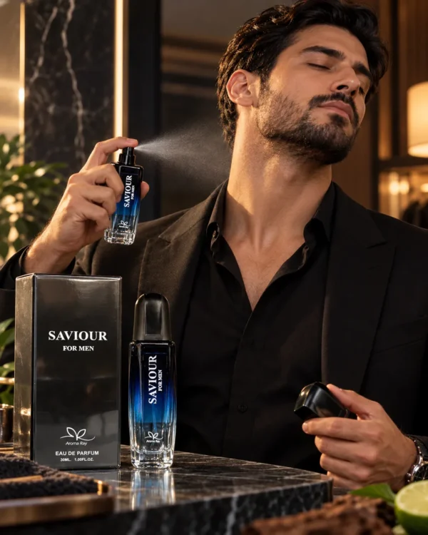Saviour Eau de Parfum – Aroma Ray 30 ml – lifestyle сцена с парфюма