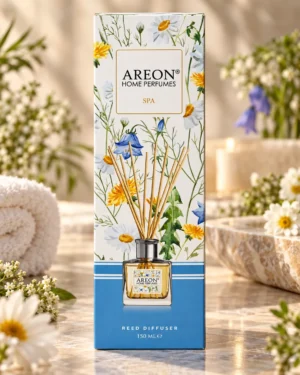 AREON Home Perfumes Spa ароматен дифузер 150 ml – флакон в луксозна сцена AREON Home Perfumes Spa ароматен дифузер 150 ml – флакон в луксозна сцена
