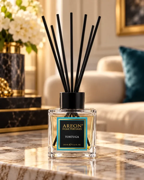 AREON Home Perfumes Tortuga ароматен дифузер 150 ml – lifestyle сцена с парфюма AREON Home Perfumes Tortuga ароматен дифузер 150 ml – lifestyle сцена с парфюма