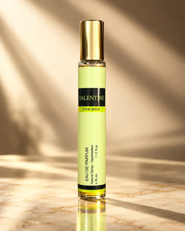Valentine For Men Eau de Parfum – Natural Spray Vaporisateur 35 ml – флакон в луксозна сцена