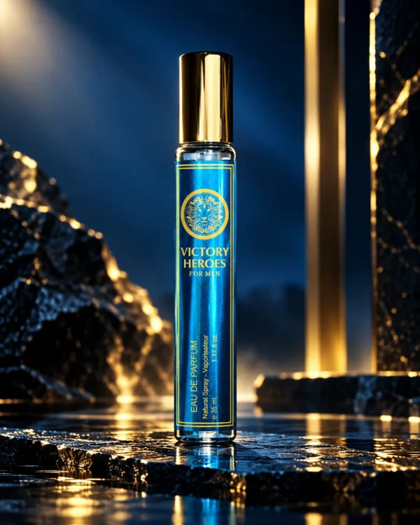 Victory Heroes For Men Eau de Parfum – Natural Spray Vaporisateur 35 ml – флакон в луксозна сцена Victory Heroes For Men Eau de Parfum – Natural Spray Vaporisateur 35 ml – флакон в луксозна сцена